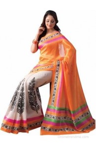 Ishin Floral Print Bhagalpuri Art Silk Sari